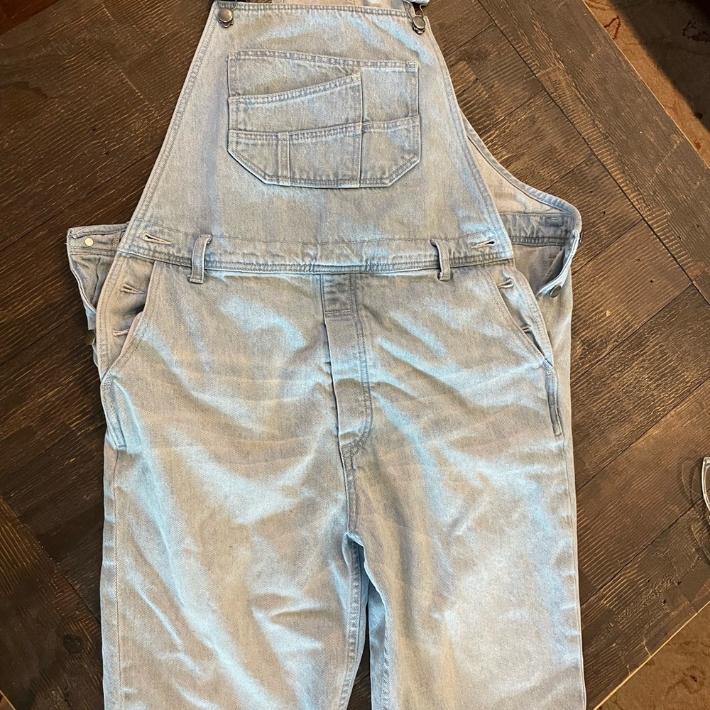 Topman Dungaree Denim Short Overalls Size Large